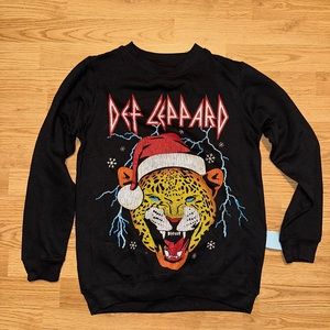 Women’s Def Leppard Christmas Sweatshirt Size Small New